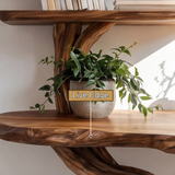 Orvane Sculpted Solid Wood Console Table with Shelves - Timberustic Console Table with Shelves