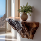 Orvane Sculpted Solid Wood Mountain Floating Shelf SPA842851 - Timberustic Floating Shelf