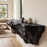 Orvane Sculpted Solid Wood Mountain Floating Shelf SPA842851 Black - Timberustic Floating Shelf