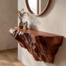 Orvane Sculpted Solid Wood Mountain Floating Shelf SPA842851 Mahogany - Timberustic Floating Shelf