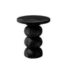 Orvane Sculpted Solid Wood Pedestal Stand Black - Timberustic Pedestal Stand