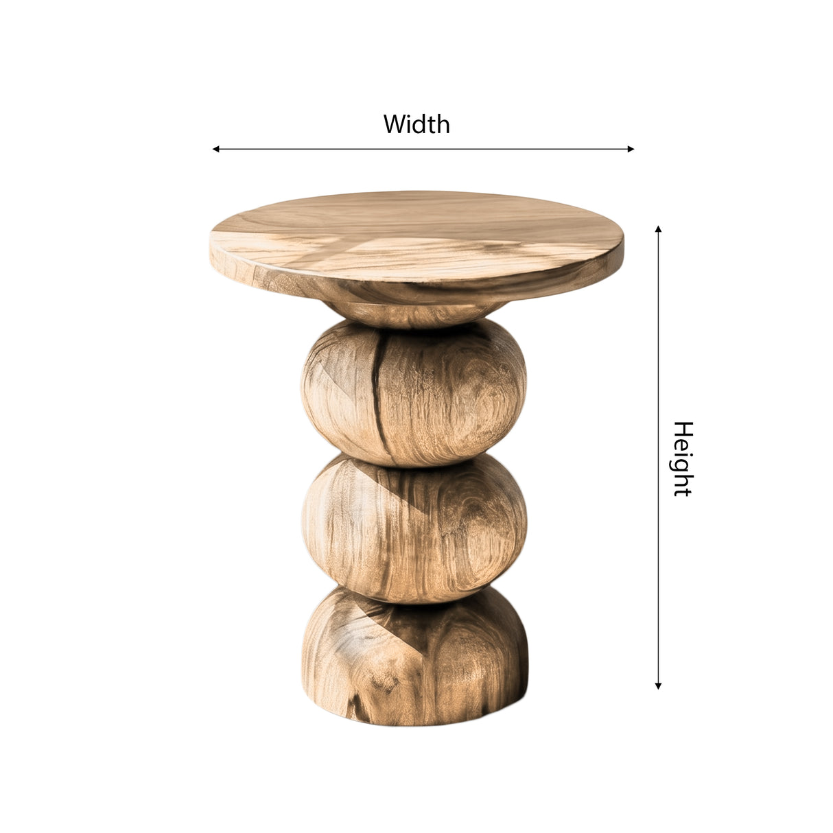 Orvane Sculpted Solid Wood Pedestal Stand - Timberustic Pedestal Stand