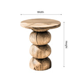 Orvane Sculpted Solid Wood Pedestal Stand - Timberustic Pedestal Stand