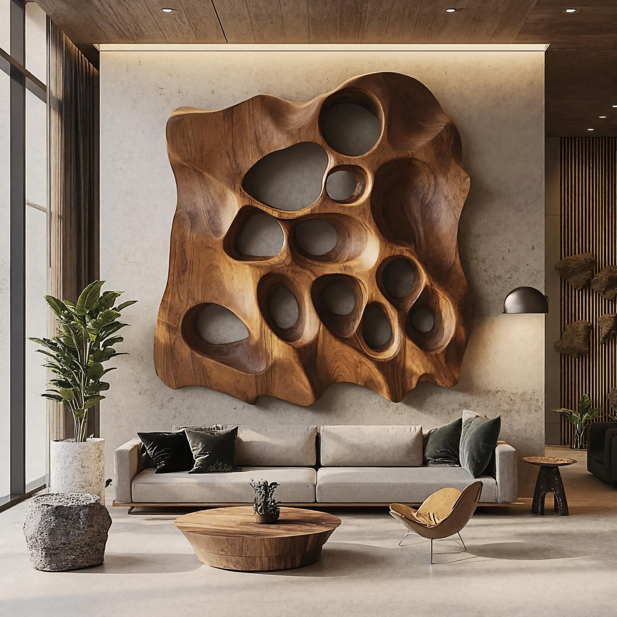 Orvane Sculpted Solid Wood Wall Art - Timberustic Wall Art