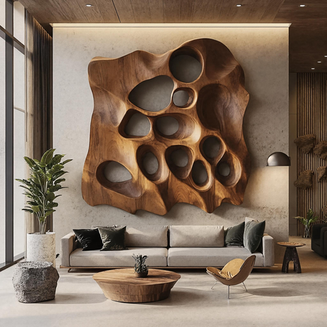Orvane Sculpted Solid Wood Wall Art - Timberustic Wall Art