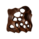 Orvane Sculpted Solid Wood Wall Art Dark Walnut - Timberustic Wall Art