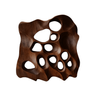 Orvane Sculpted Solid Wood Wall Art Dark Walnut - Timberustic Wall Art