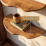 Orvani Sculpted Solid Wood Mushroom Floating Shelf SPA375733 - Timberustic Floating Shelf
