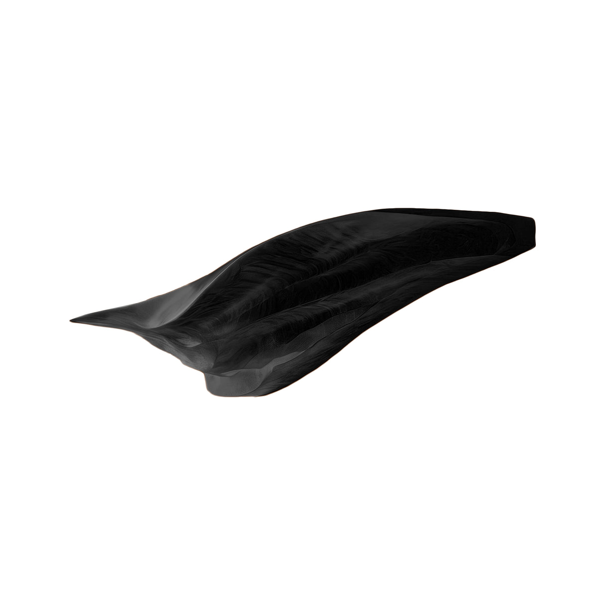 Orvanta Sculpted Solid Wood Floating Shelf Black - Timberustic Floating Shelf
