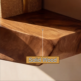 Orvanta Sculpted Solid Wood Floating Shelf - Timberustic Floating Shelf