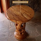 Orvanto Sculpted Solid Wood Pedestal Stand - Timberustic Pedestal Stand