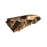 Orvath Sculpted Live Edge Solid Wood Floating Bathroom Vanity with Integrated Sink Natural Oak - Timberustic Floating Bathroom Vanity with Integrated Sink