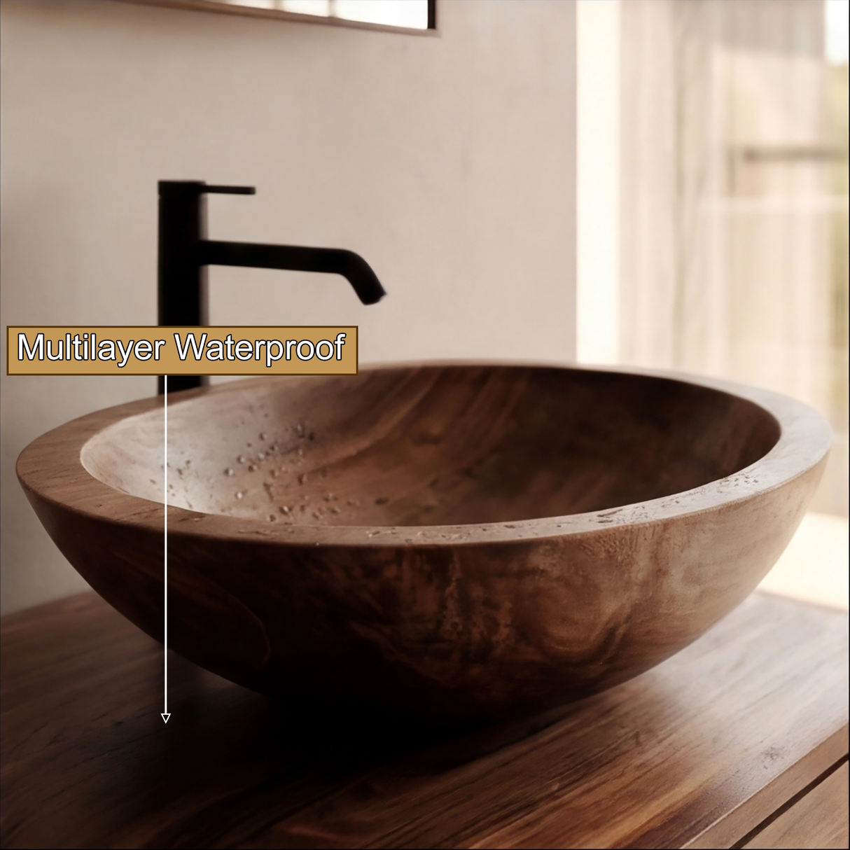 Orvelis Sculpted Solid Wood Floating Bathroom Vanity with Drawers SPA662923 - Timberustic Floating Bathroom Vanity With Drawers