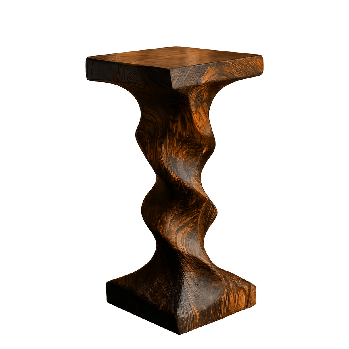 Orvella Solid Wood Pedestal Stand Brown - Timberustic Pedestal Stand