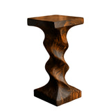 Orvella Solid Wood Pedestal Stand Brown - Timberustic Pedestal Stand