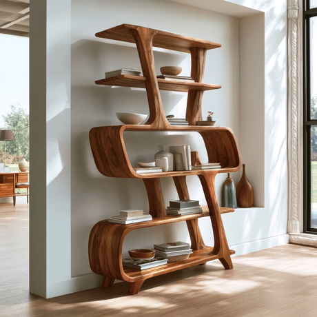 Orvessa Handcrafted Solid Wood Bookshelf - Timberustic Bookshelf