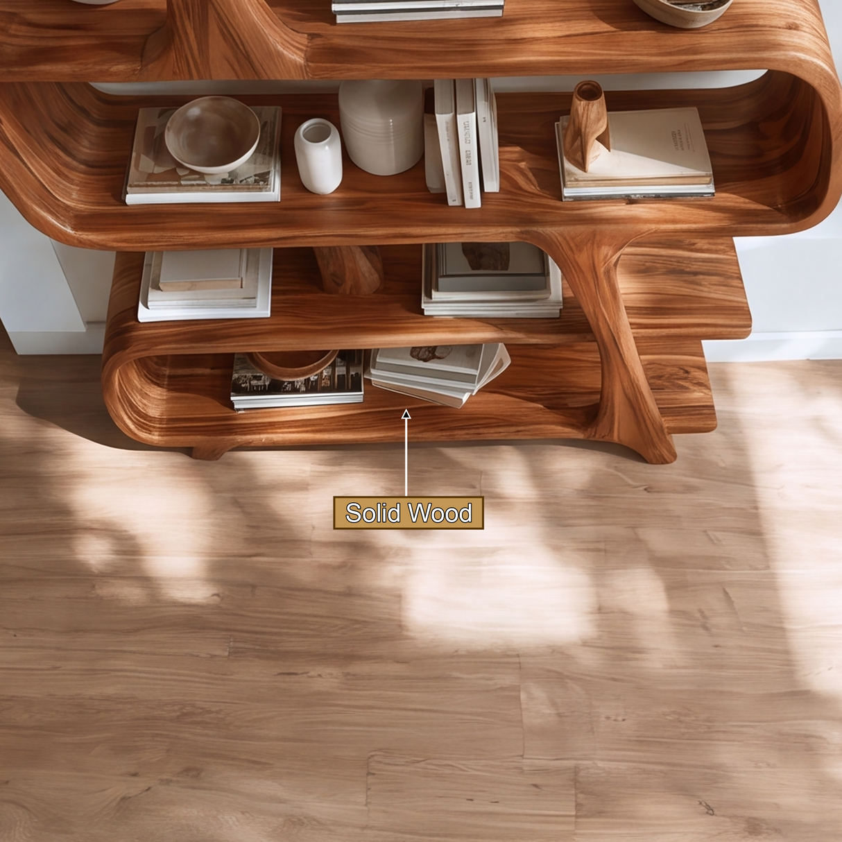 Orvessa Handcrafted Solid Wood Bookshelf - Timberustic Bookshelf