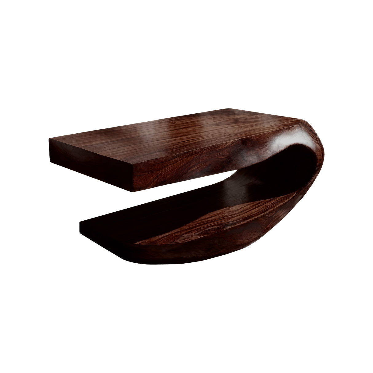 Orvessa Handcrafted Solid Wood Floating Bathroom Vanity with Open Storage Dark Walnut - Timberustic Floating Bathroom Vanity with Open Storage