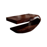 Orvessa Handcrafted Solid Wood Floating Bathroom Vanity with Open Storage Dark Walnut - Timberustic Floating Bathroom Vanity with Open Storage