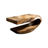 Orvessa Handcrafted Solid Wood Floating Bathroom Vanity with Open Storage Natural Oak - Timberustic Floating Bathroom Vanity with Open Storage