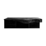 Orvessa Live Edge Solid Wood Floating Bathroom Vanity With Drawers Black - Timberustic Floating Bathroom Vanity With Drawers