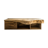 Orvessa Live Edge Solid Wood Floating Bathroom Vanity With Drawers Natural Oak - Timberustic Floating Bathroom Vanity With Drawers
