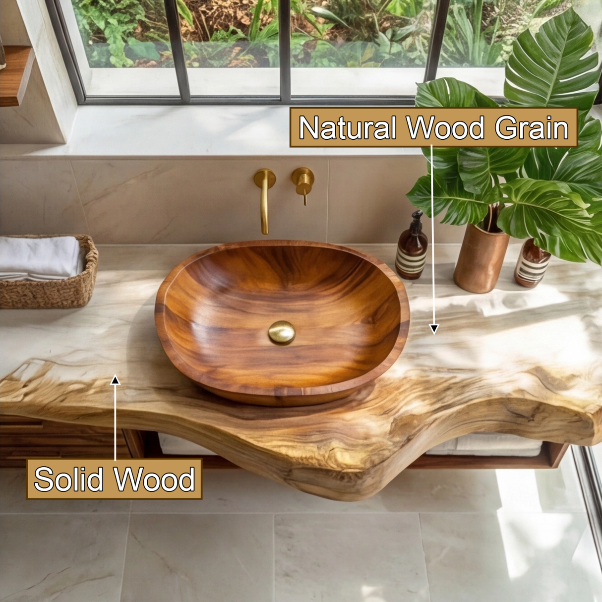 Orvessa Live Edge Solid Wood Floating Bathroom Vanity With Drawers - Timberustic Floating Bathroom Vanity With Drawers