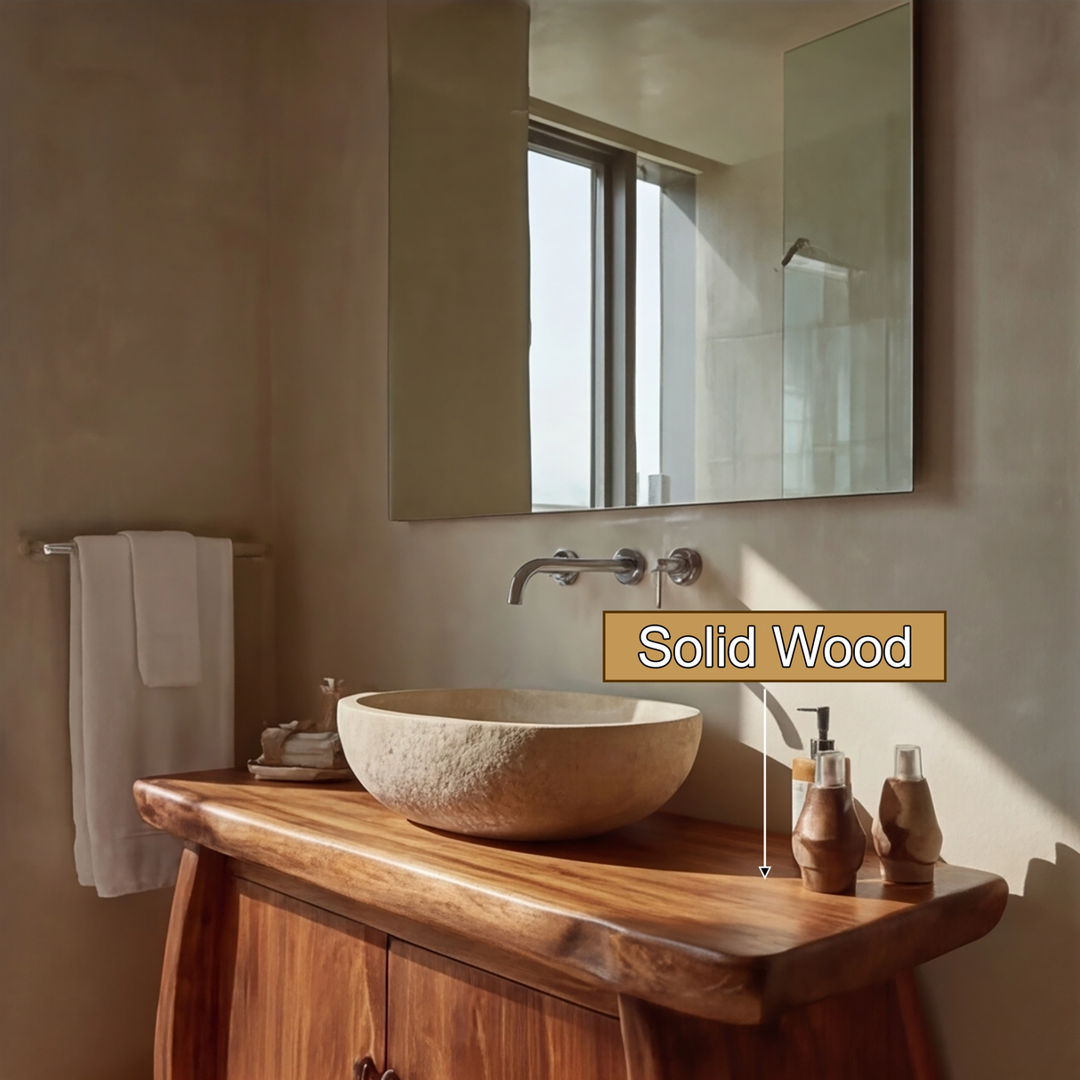 Orvessa Sculpted Solid Wood Freestading Bathroom Vanity with Cabinet - Timberustic Freestanding Bathroom Vanity with Cabinet