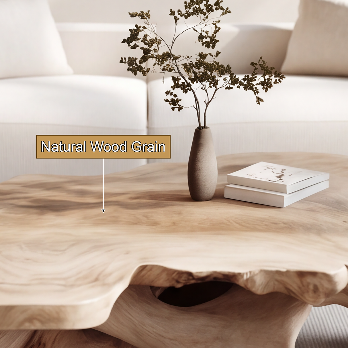 Orvessa Sculpted Solid Wood Coffee Table SPA902481 - Timberustic Coffee Table