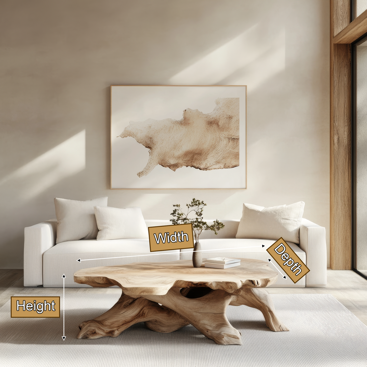 Orvessa Sculpted Solid Wood Coffee Table SPA902481 - Timberustic Coffee Table