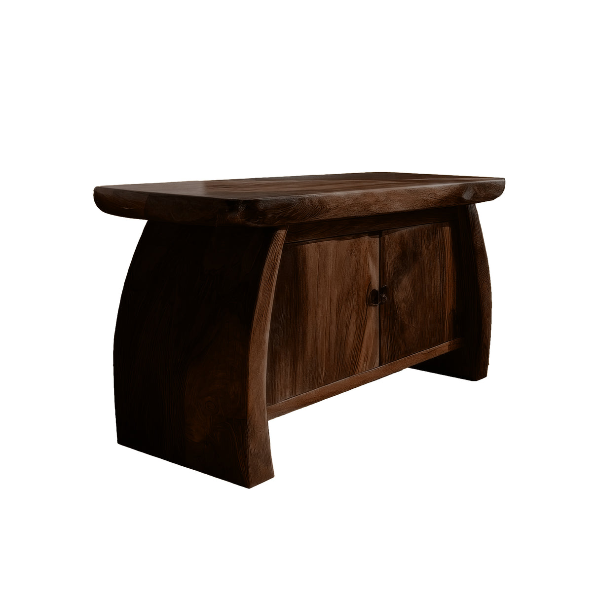 Orvessa Sculpted Solid Wood Freestading Bathroom Vanity with Cabinet Dark Walnut - Timberustic Freestanding Bathroom Vanity with Cabinet