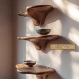 Orvessa Sculpted Solid Wood Mushroom Floating Shelf SPA964852 - Timberustic Floating Shelf