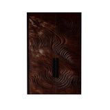 Orvessa Sculpted Solid Wood Rectangular Double Doors Dark Walnut - Timberustic Door