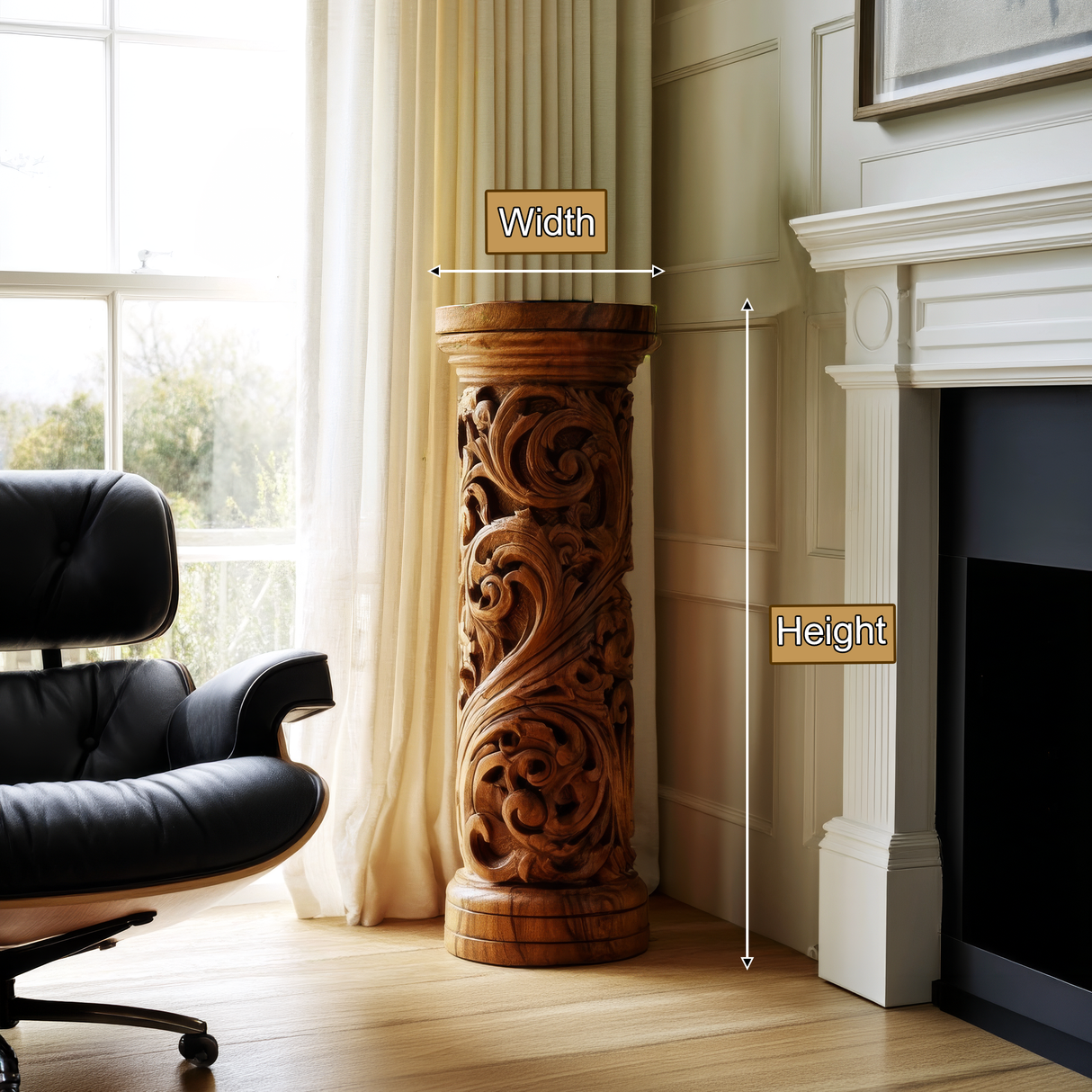 Orvessa Solid Wood Pedestal Stand - Timberustic Pedestal Stand