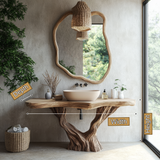Orveth Rootform Solid Wood Freestanding Bathroom Vanity SPA389587 - Timberustic Freestanding Bathroom Vanity