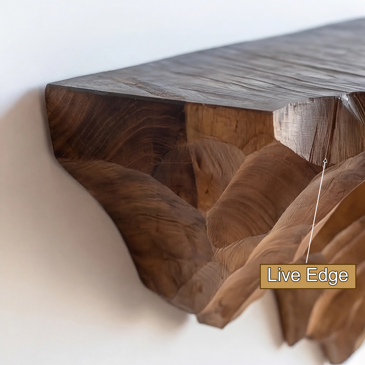 Orvethra Live Edge Solid Wood Mountain Floating Shelf SPA524789 - Timberustic Floating Shelf