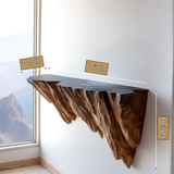 Orvethra Live Edge Solid Wood Mountain Floating Shelf SPA524789 - Timberustic Floating Shelf