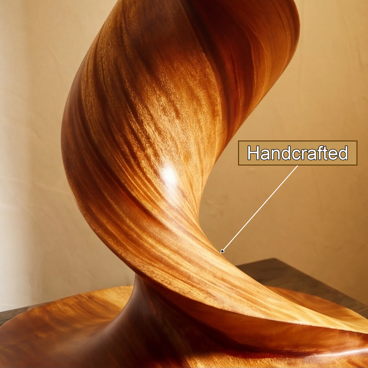 Orvexa Twisted Solid Wood Pedestal Stand - Timberustic Pedestal Stand