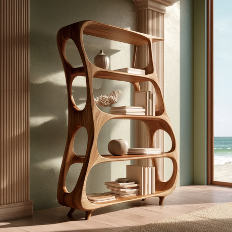 Orvian Handcrafted Solid Wood Bookshelf SPA934572 - Timberustic Bookshelf