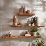 Orvian Live Edge Solid Wood Floating Shelf SPA175851 - Timberustic Floating Shelf