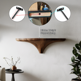 Orvian Sculpted Solid Wood Mushroom Floating Shelf SPA121876 - Timberustic Floating Shelf