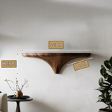 Orvian Sculpted Solid Wood Mushroom Floating Shelf SPA121876 - Timberustic Floating Shelf
