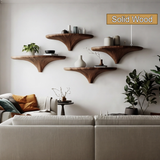 Orvian Sculpted Solid Wood Mushroom Floating Shelf SPA121876 - Timberustic Floating Shelf