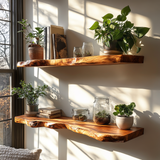 Orvino Live Edge Solid Wood Floating Shelf SPA369492 - Timberustic Floating Shelf