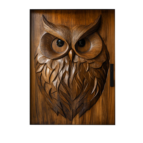 Orvion Sculpted Solid Wood Rectangular Double Doors Brown - Timberustic Door