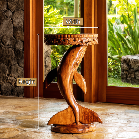 Orvion Sculpted Solid Wood Pedestal Stand - Timberustic Pedestal Stand