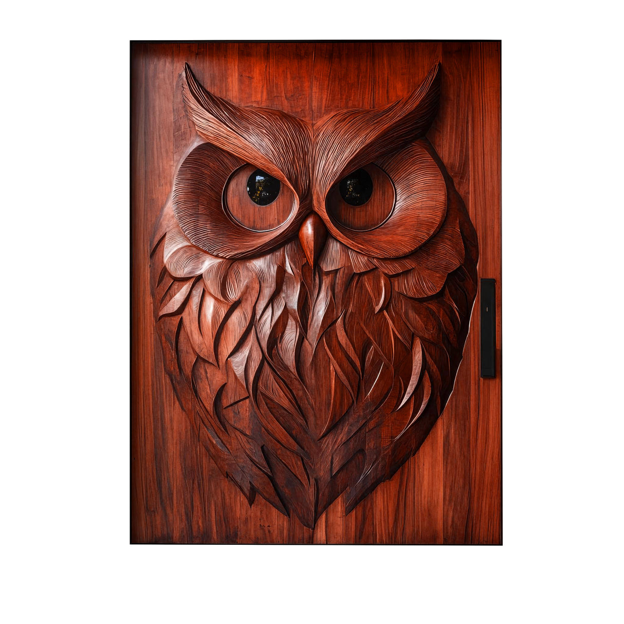 Orvion Sculpted Solid Wood Rectangular Double Doors Mahogany - Timberustic Door