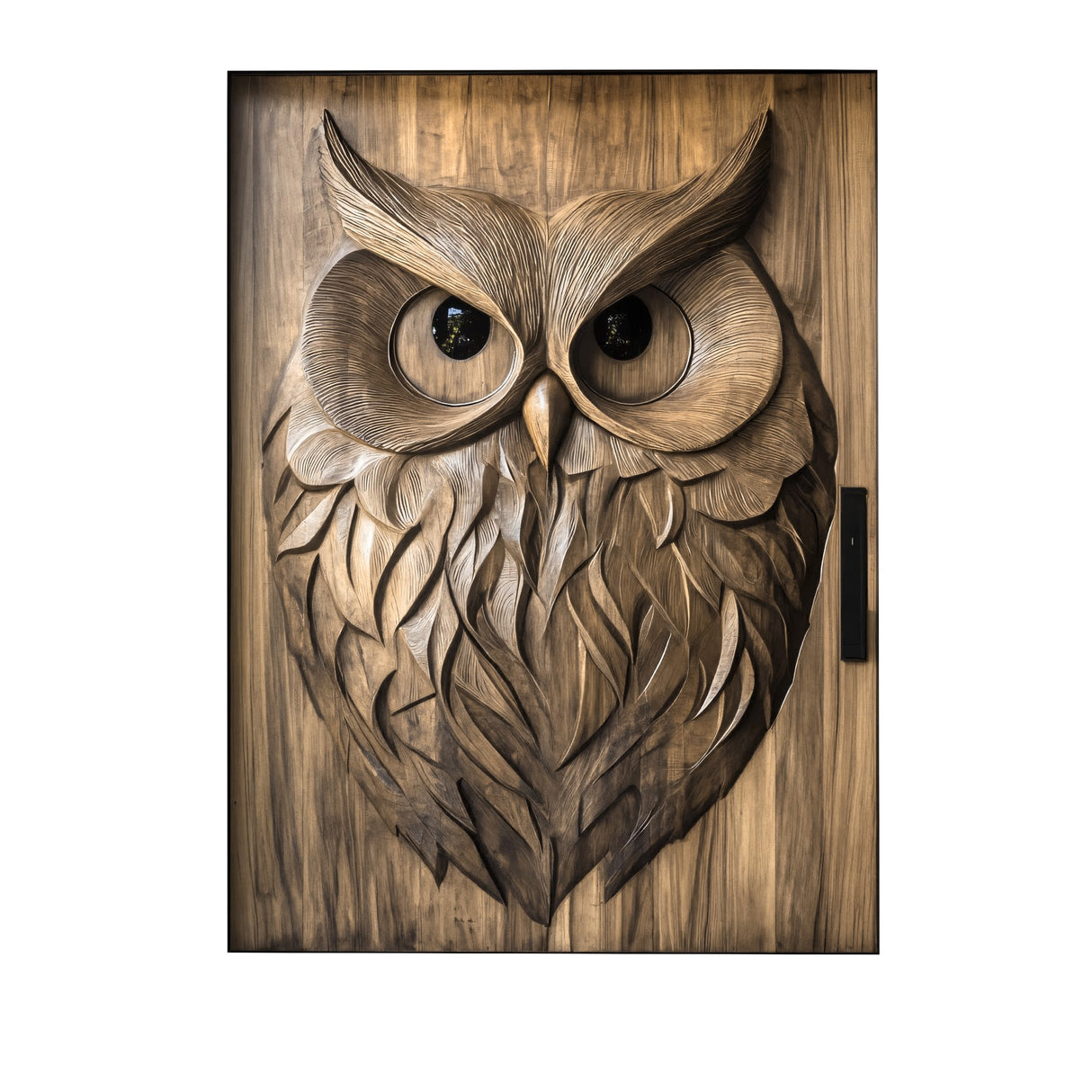 Orvion Sculpted Solid Wood Rectangular Double Doors Natural Oak - Timberustic Door