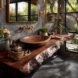 Orvyn Live Edge Solid Wood Floating Bathroom Vanity SPA524639 - Timberustic Floating Bathroom Vanity