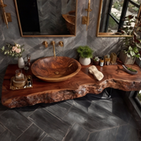 Orvyn Live Edge Solid Wood Floating Bathroom Vanity SPA524639 - Timberustic Floating Bathroom Vanity